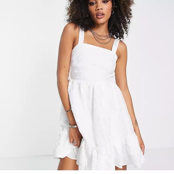 MODA INTERNATIONAL 100% COTTON SUNDRESS W/REMOVABLE STRAPS EYELET FLOWY - Picture 1 of 9